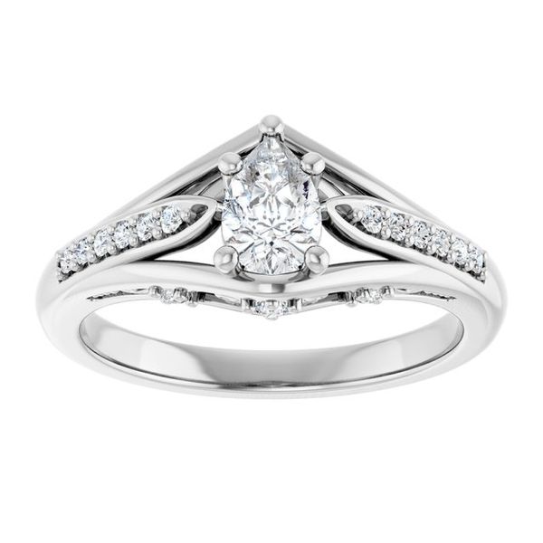 Accented Engagement Ring Image 3 H. Brandt Jewelers Natick, MA