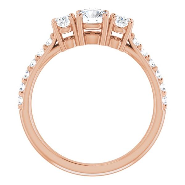 Three-Stone Engagement Ring Image 2 Robison Jewelry Co. Fernandina Beach, FL
