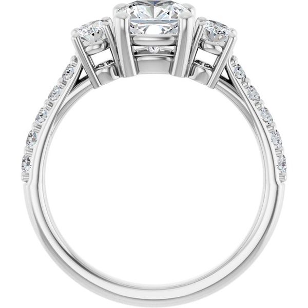 Three-Stone Engagement Ring Image 2 MurDuff's, Inc. Florence, MA