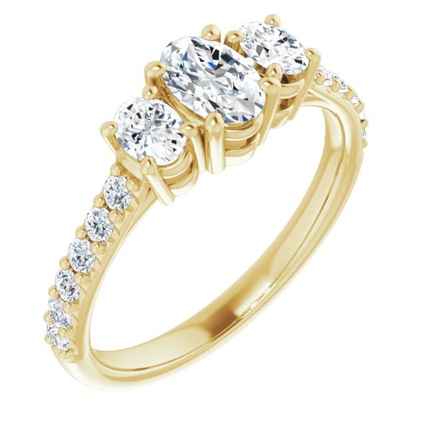 Three-Stone Engagement Ring Robison Jewelry Co. Fernandina Beach, FL