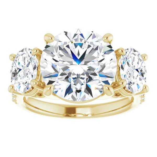 Three-Stone Engagement Ring Image 3 Robison Jewelry Co. Fernandina Beach, FL