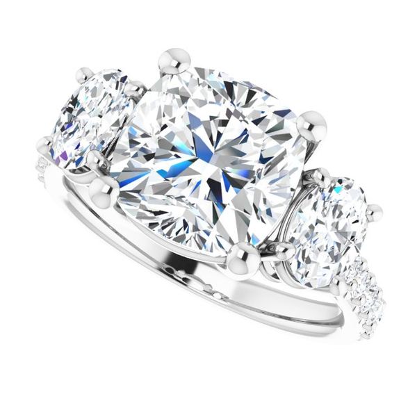 Three-Stone Engagement Ring Image 5 Reiniger Jewelers Swansea, IL