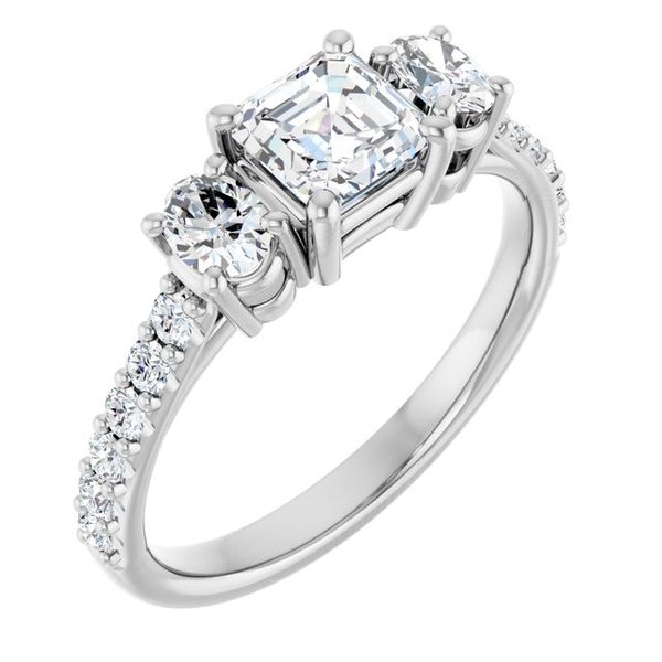 Three-Stone Engagement Ring Z's Fine Jewelry Peoria, AZ