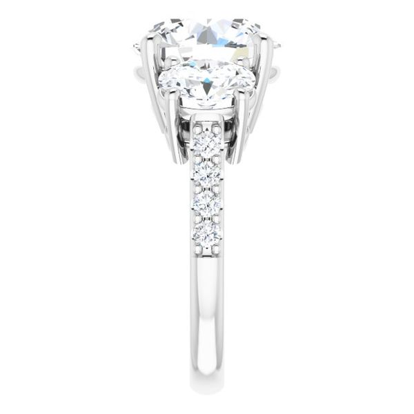 Three-Stone Engagement Ring Image 4 Robison Jewelry Co. Fernandina Beach, FL
