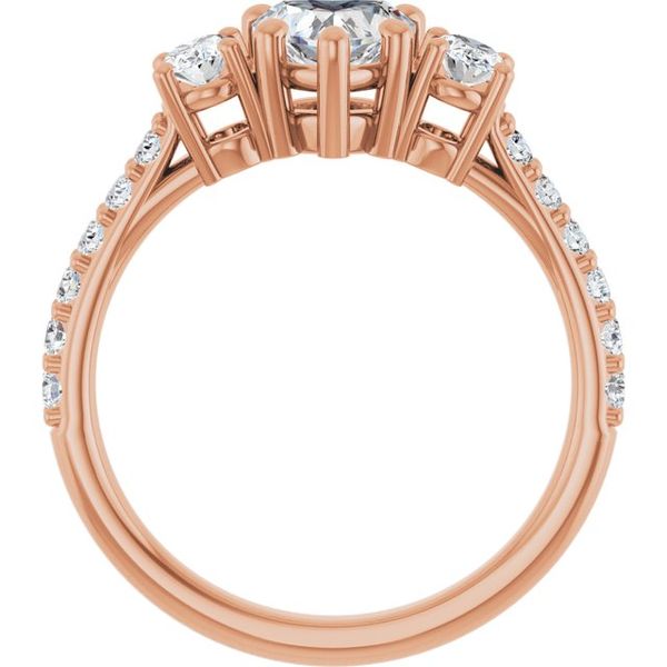 Three-Stone Engagement Ring Image 2 Z's Fine Jewelry Peoria, AZ