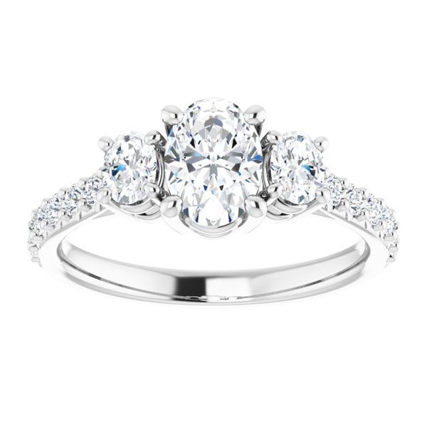 Three-Stone Engagement Ring Image 3 Reiniger Jewelers Swansea, IL
