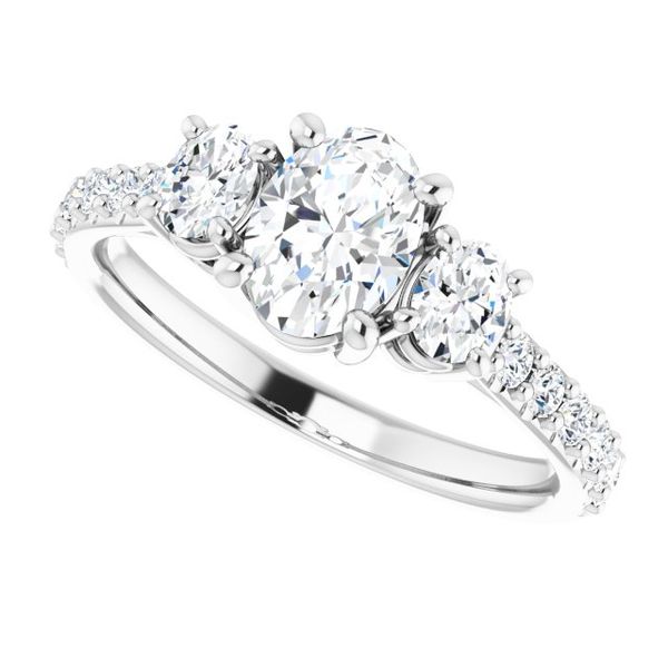 Three-Stone Engagement Ring Image 5 Minor Jewelry Inc. Nashville, TN