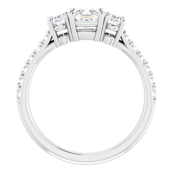 Three-Stone Engagement Ring Image 2 Vail Creek Jewelry Designs Turlock, CA