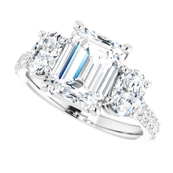 Three-Stone Engagement Ring Image 5 Javeri Jewelers Inc Frisco, TX