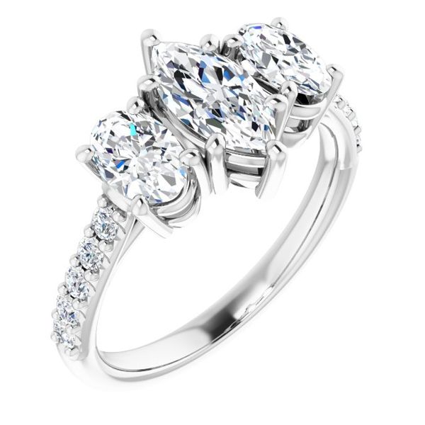 Three-Stone Engagement Ring Victoria Jewellers REGINA, SK
