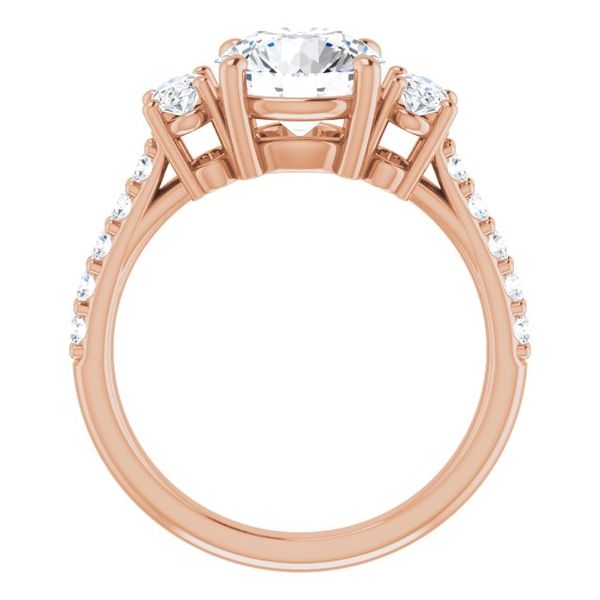 Three-Stone Engagement Ring Image 2 Jambs Jewelry Raymond, NH
