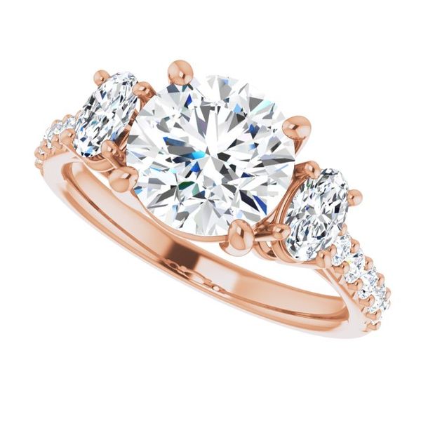 Three-Stone Engagement Ring Image 5 Z's Fine Jewelry Peoria, AZ