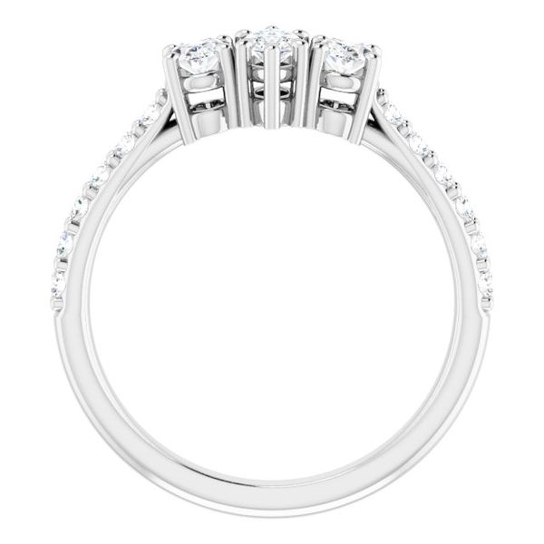 Three-Stone Engagement Ring Image 2 Reiniger Jewelers Swansea, IL