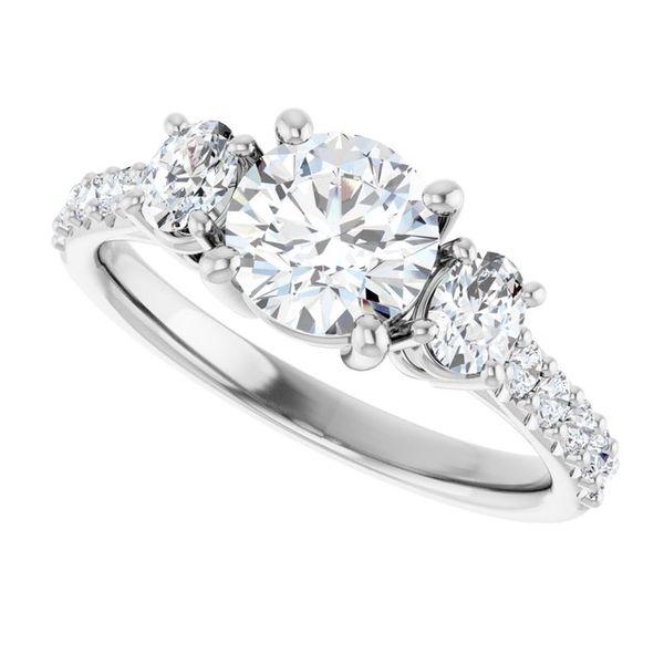 Three-Stone Engagement Ring Image 5 Reiniger Jewelers Swansea, IL