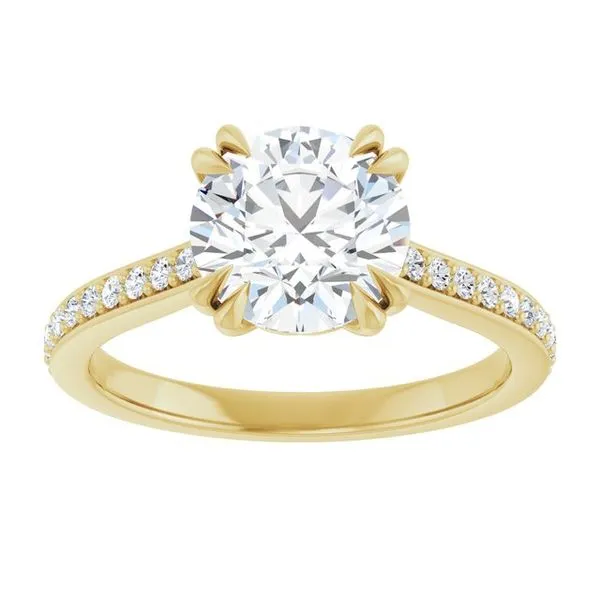 Double Claw-Prong Engagement Ring