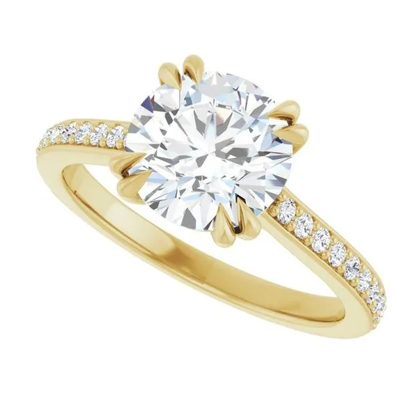 Double Claw-Prong Engagement Ring