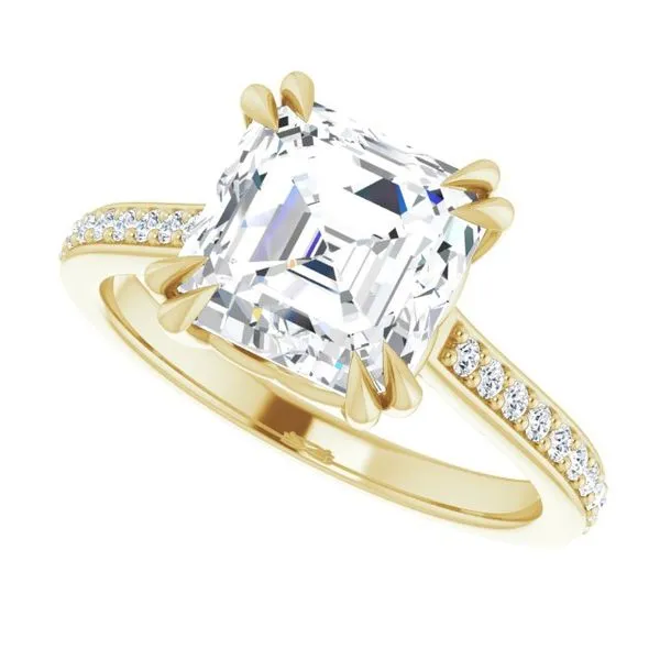 Double Claw-Prong Engagement Ring