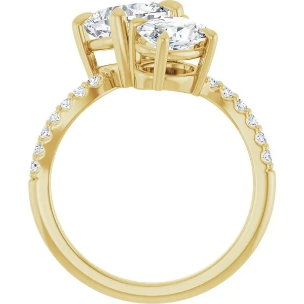 Two-Stone Bypass Engagement Ring Image 2 Golden Grace Jewelers Brookfield, GA