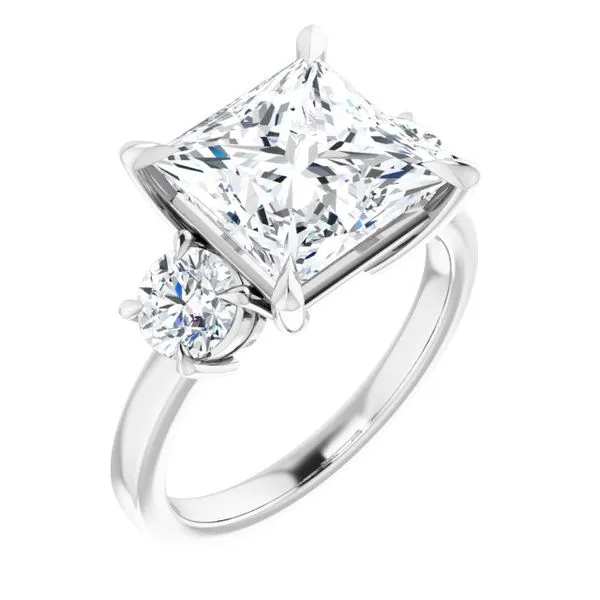 Bezel-Set Three-Stone Engagement Ring Raleigh