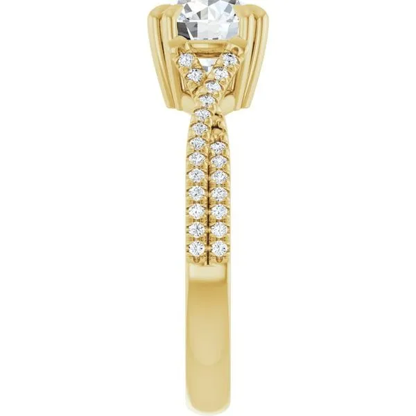Double Claw-Prong Solitaire Criss-Cross Engagement Ring Image 4 Greenfield Jewelers Pittsburgh, PA