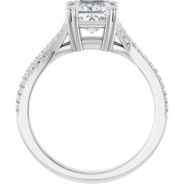 Double Claw-Prong Solitaire Criss-Cross Engagement Ring Image 2 Greenfield Jewelers Pittsburgh, PA