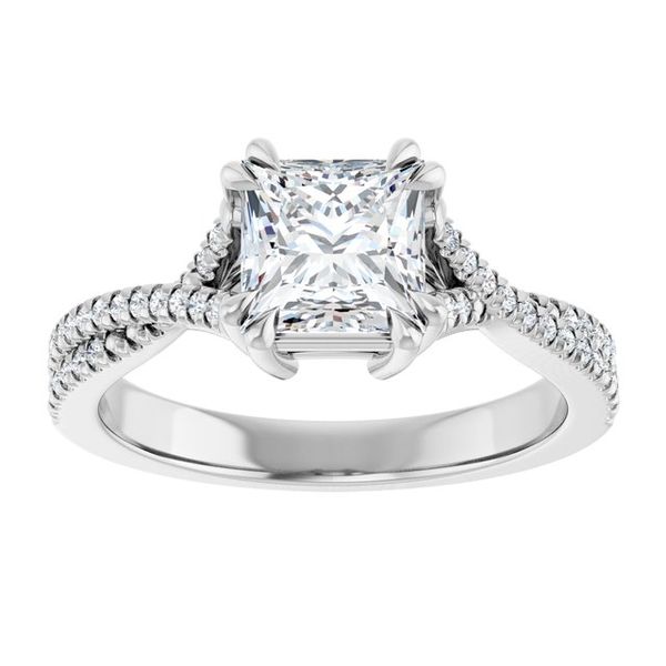 Double Claw-Prong Solitaire Criss-Cross Engagement Ring Image 3 Greenfield Jewelers Pittsburgh, PA