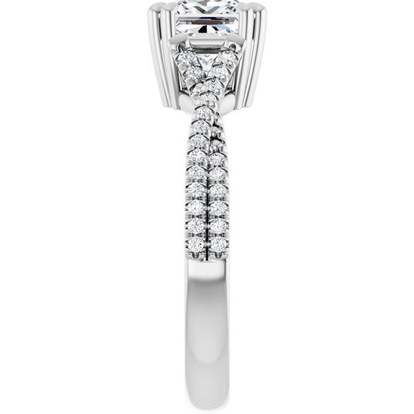 Double Claw-Prong Solitaire Criss-Cross Engagement Ring Image 4 Greenfield Jewelers Pittsburgh, PA