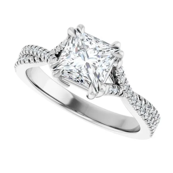 Double Claw-Prong Solitaire Criss-Cross Engagement Ring Image 5 Greenfield Jewelers Pittsburgh, PA