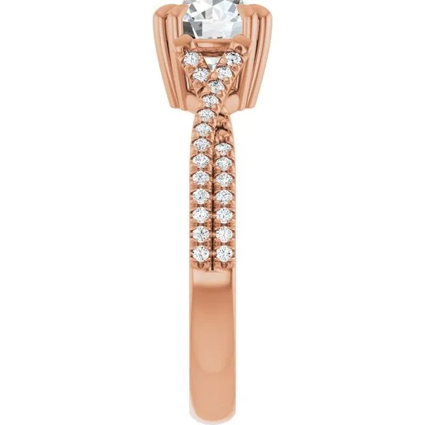 Double Claw-Prong Solitaire Criss-Cross Engagement Ring Image 4 Greenfield Jewelers Pittsburgh, PA