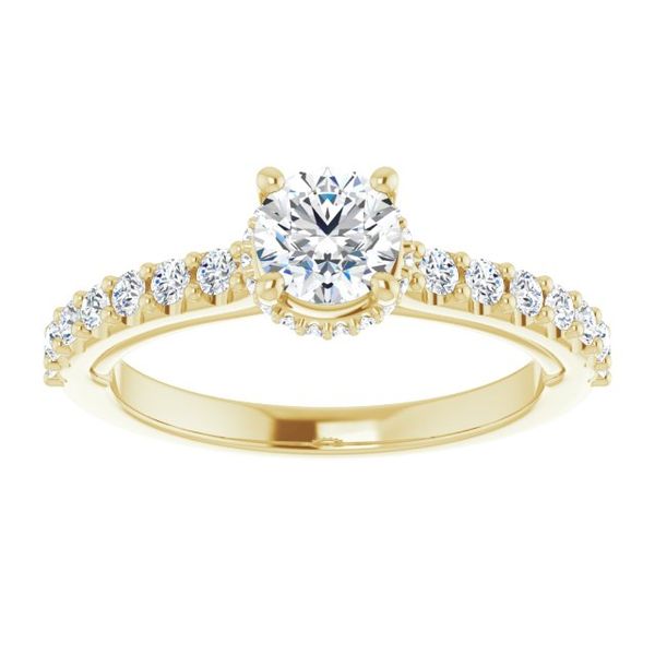 Hidden Halo-Style Engagement Ring Image 3 JF Jones Jewelers Webster, NY