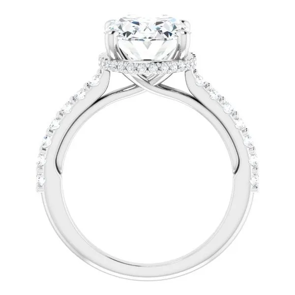 Hidden Halo-Style Engagement Ring Image 2 Blue Marlin Jewelry, Inc. Islamorada, FL