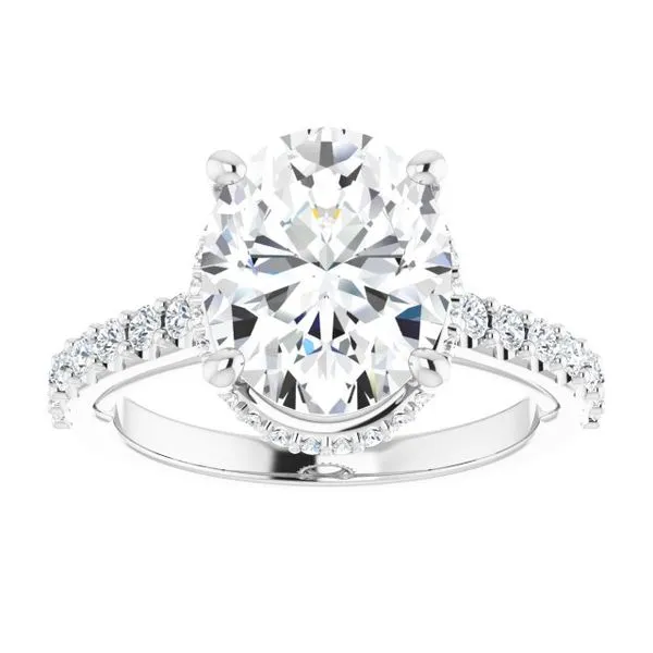 Hidden Halo-Style Engagement Ring Image 3 Blue Marlin Jewelry, Inc. Islamorada, FL