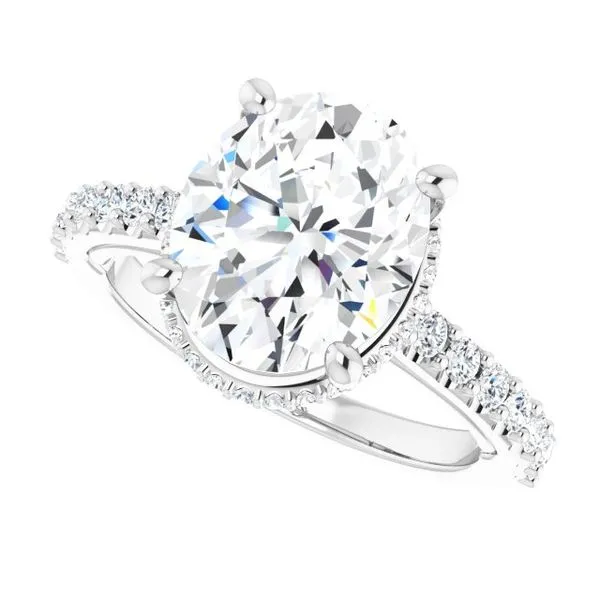 Hidden Halo-Style Engagement Ring Image 5 Blue Marlin Jewelry, Inc. Islamorada, FL