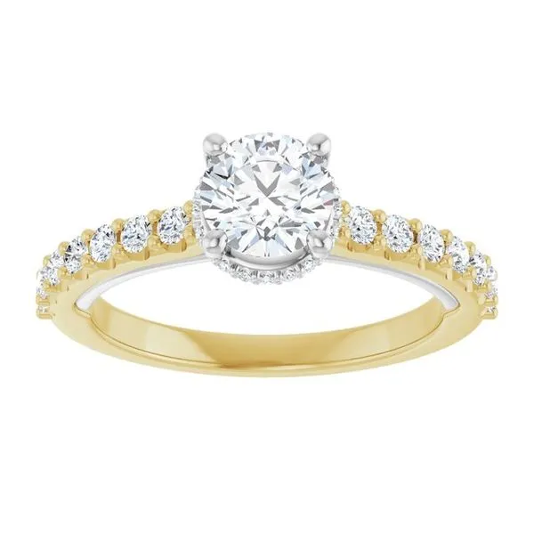 Hidden Halo-Style Engagement Ring Image 3 Blue Marlin Jewelry, Inc. Islamorada, FL