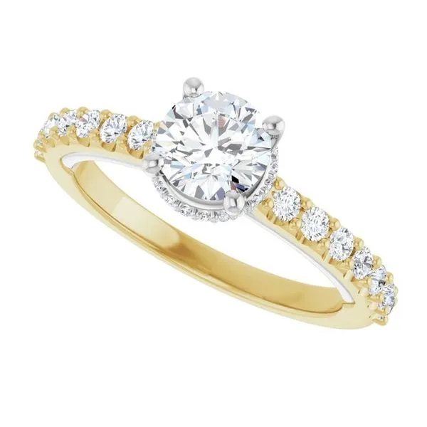 Hidden Halo-Style Engagement Ring Image 5 Blue Marlin Jewelry, Inc. Islamorada, FL