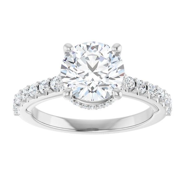 Hidden Halo-Style Engagement Ring Image 3 Golden Grace Jewelers Brookfield, GA