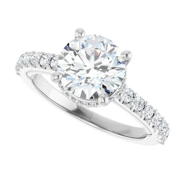 Hidden Halo-Style Engagement Ring Image 5 Golden Grace Jewelers Brookfield, GA