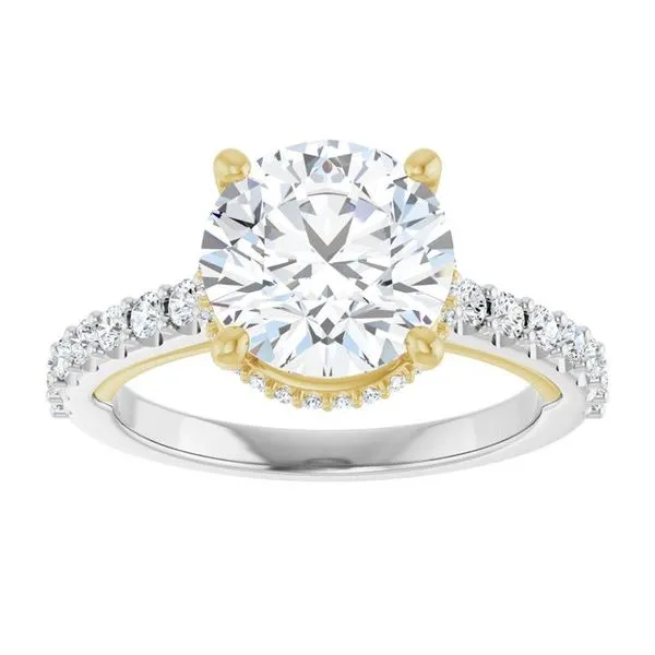 Hidden Halo-Style Engagement Ring Image 3 Blue Marlin Jewelry, Inc. Islamorada, FL