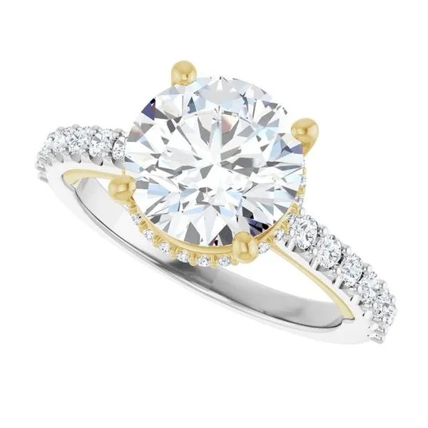 Hidden Halo-Style Engagement Ring Image 5 Blue Marlin Jewelry, Inc. Islamorada, FL