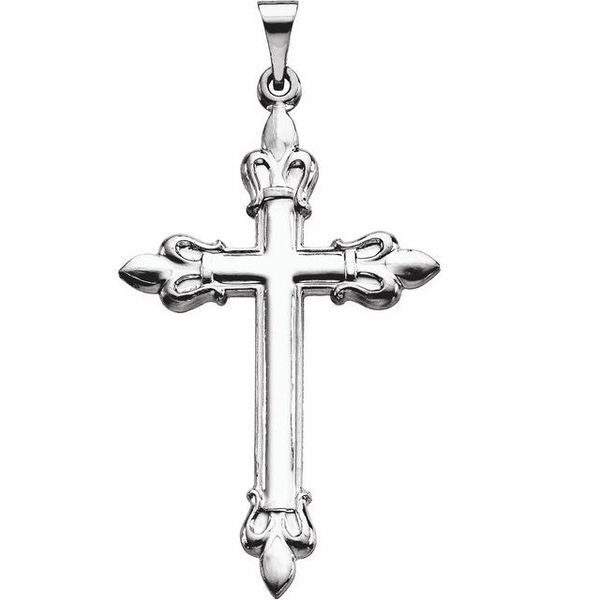 Cross Pendant Mens Fleur De Lis Necklace Fleur-de-Lis Ichthys