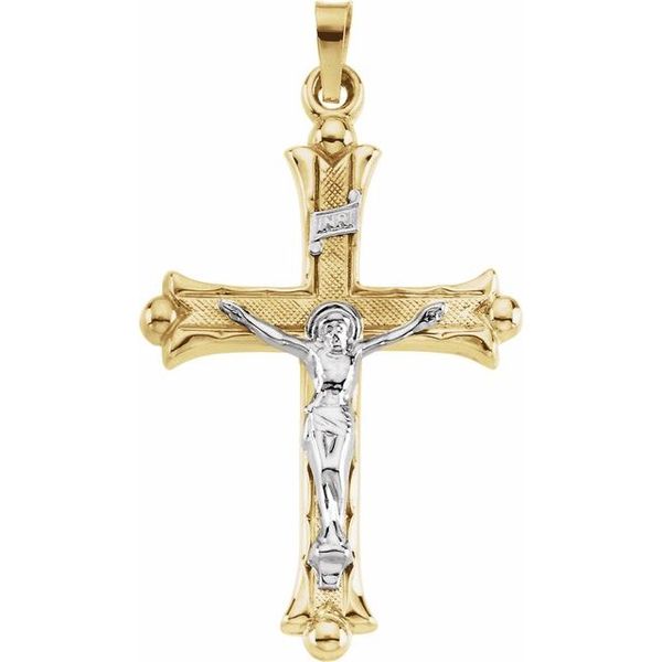 Two-Tone Hollow Crucifix Pendant Conti Jewelers Endwell, NY