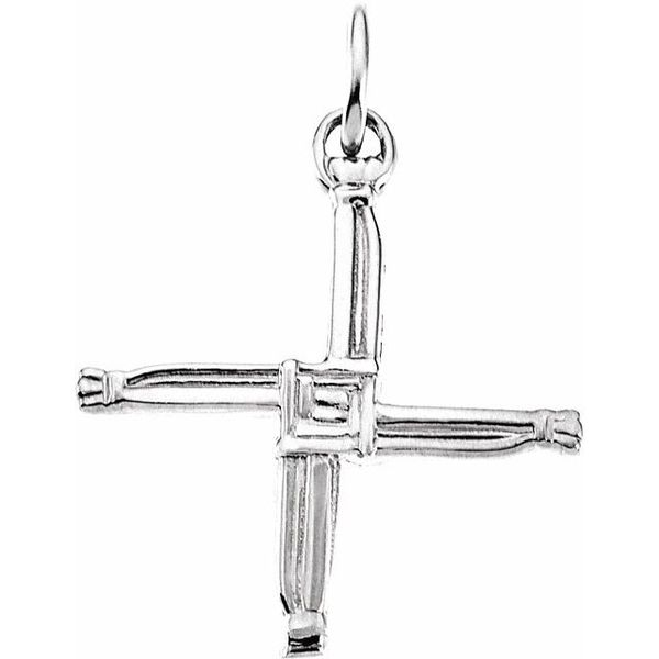 Amazon.com: Saint Brigid of Kildare Cross Silver Pendant, Imbolc Celtic  Brighid Symbol Necklace (Pendant and black cord, Straight cross, Smaller  cross) : Handmade Products
