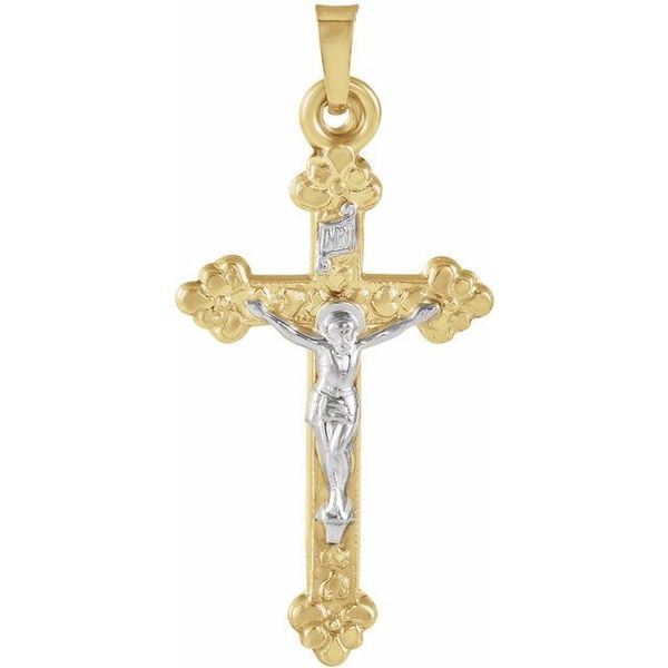 Two-Tone Hollow Crucifix Pendant Chandlee Jewelers Athens, GA