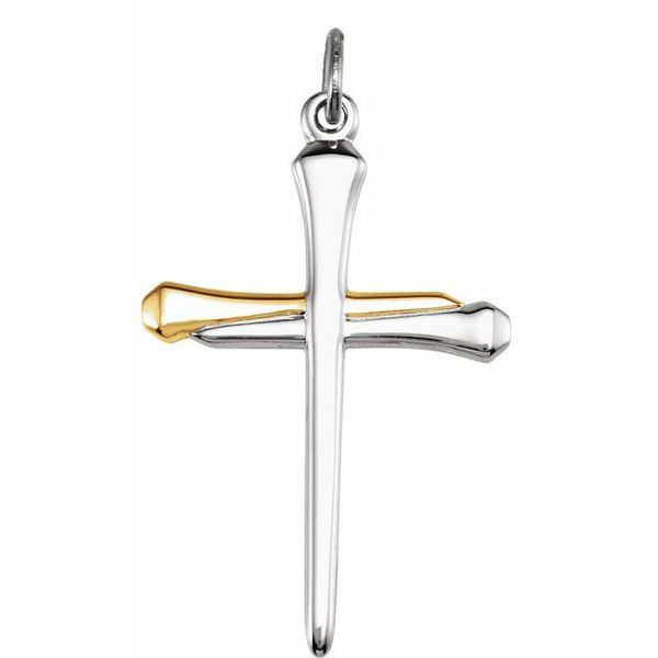 Nail Cross Necklace John 19:30 Stainless Steel