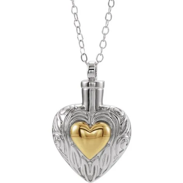 DiamondJewelryNY Religious Necklaces， Heart Ash Holder Necklace-