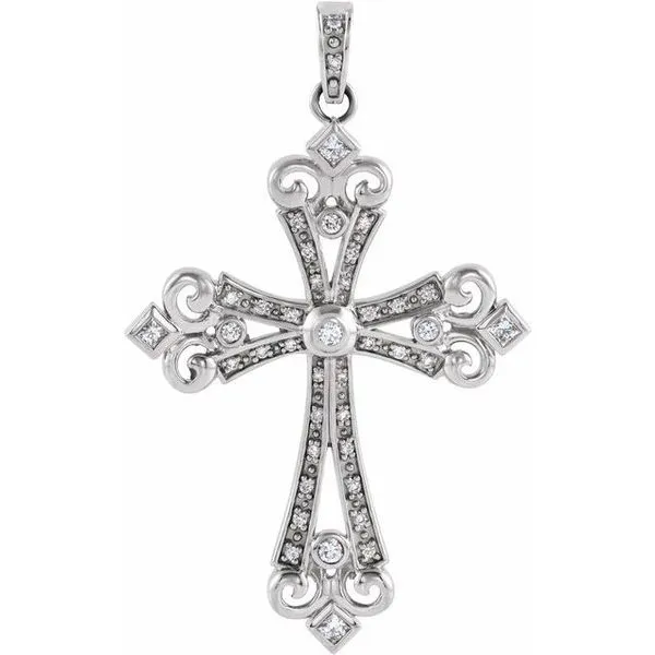 Fleur de lis cross on sale pendant