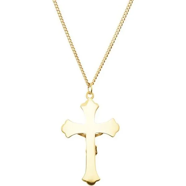 Stuller Crucifix Necklace R42264:100:P GP Ottawa | Beckman Jewelers Inc ...