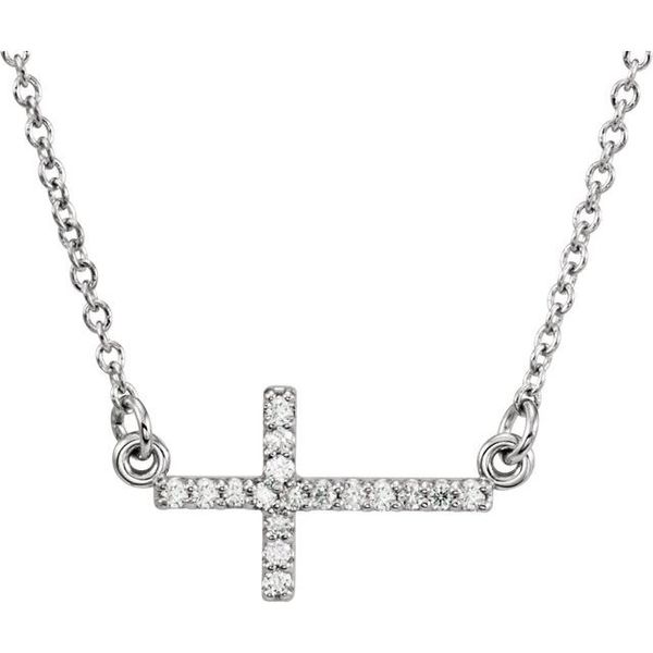 Sideways Cross Necklace Michigan Wholesale Diamonds , 
