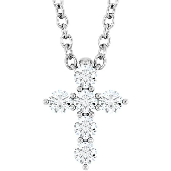 Natural Diamond Cross 16-18