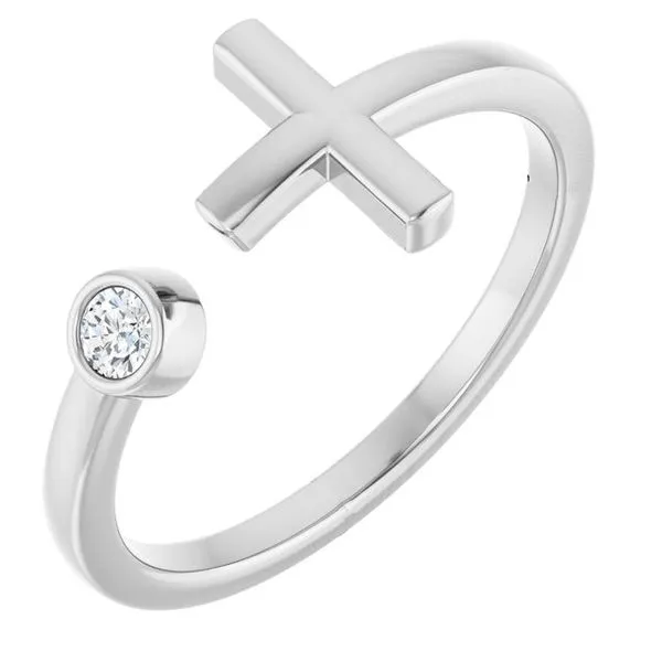 Stuller Negative Space Cross Ring R43083:603:P